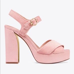 Tory Burch Velvet Platform Heel Sandal